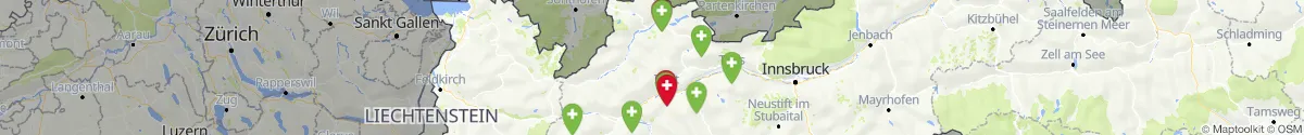 Map view for Pharmacies emergency services nearby Stanzach (Reutte, Tirol)